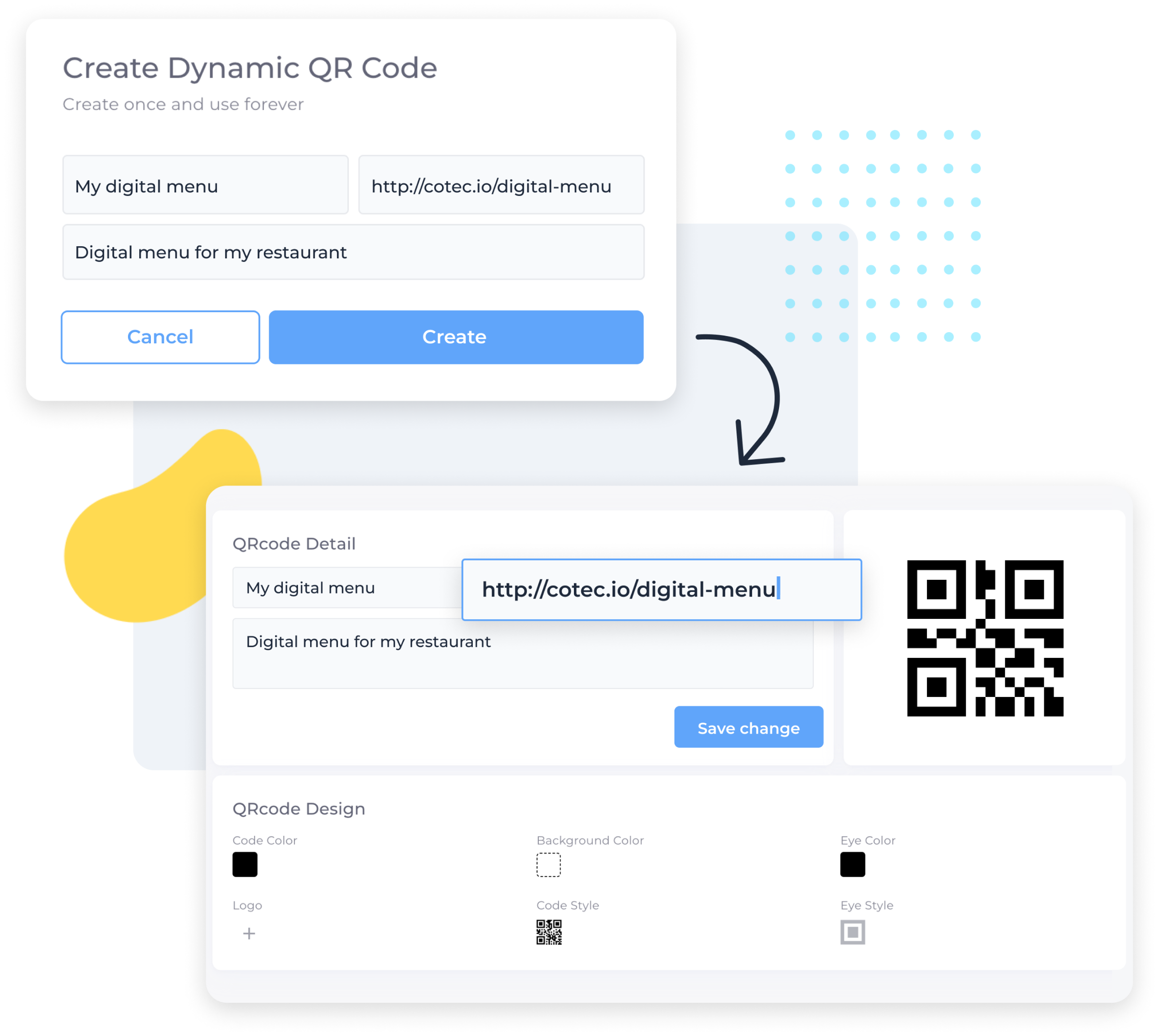 Dynamic QR codes